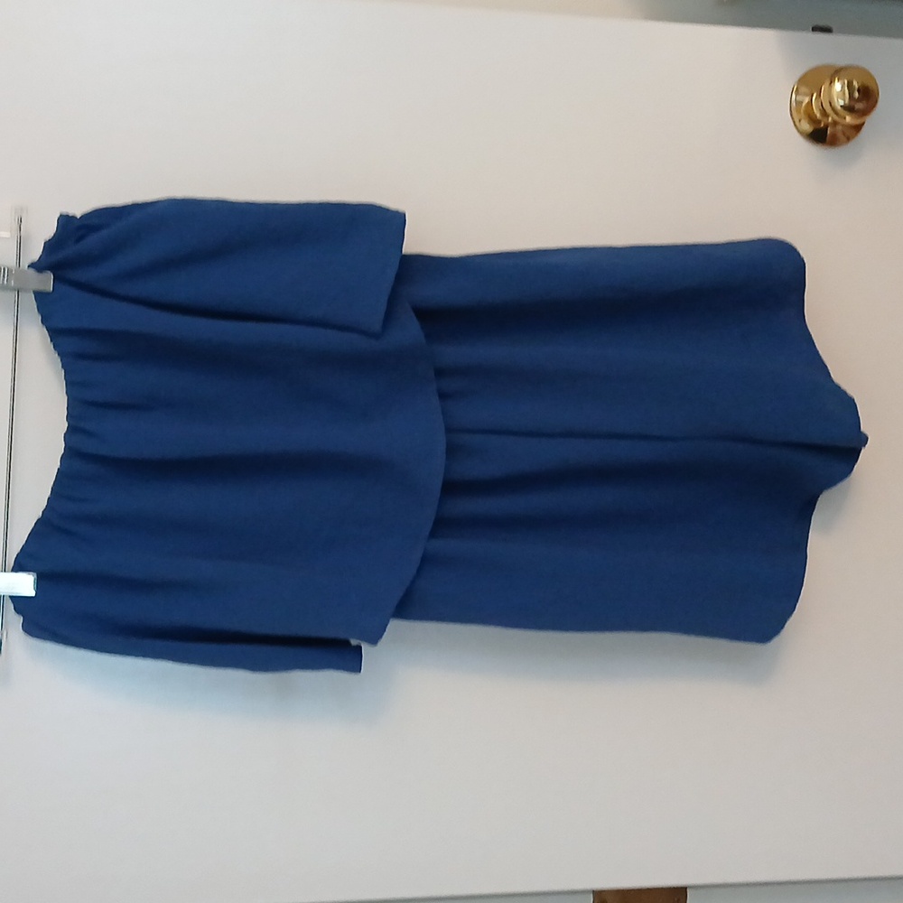 CBRAND Blue Off-Shoulder Romper, Size M
